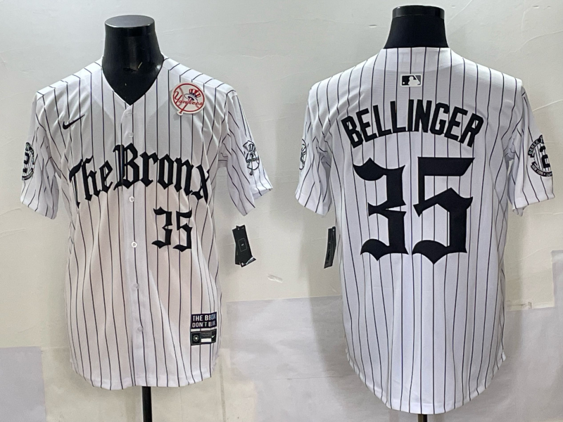 Men New York Yankees #35 Bellinger White Nike  2025 MLB Jersey style 0011
